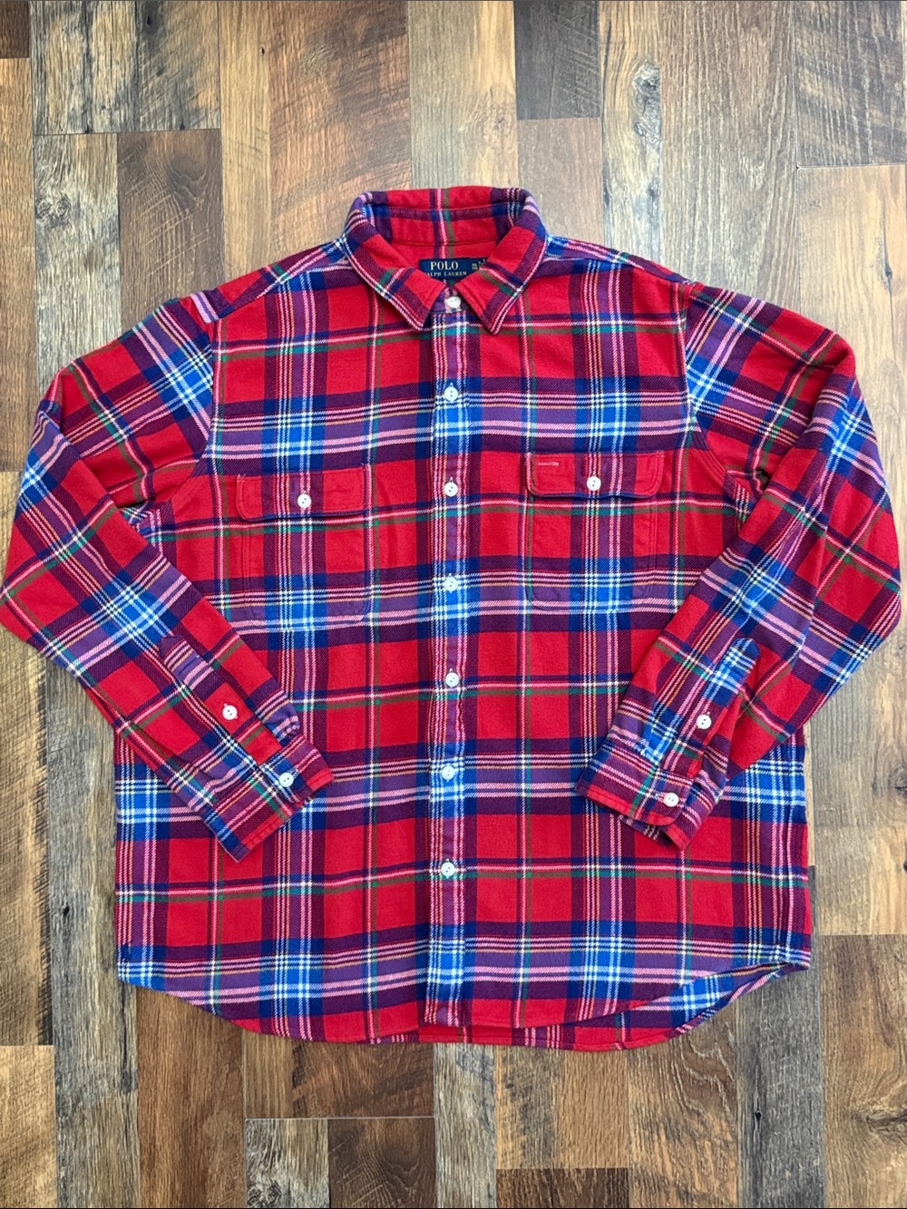 Polo Ralph Lauren Classic Fit Red Plaid Flannel Shirt Men’s XXL
